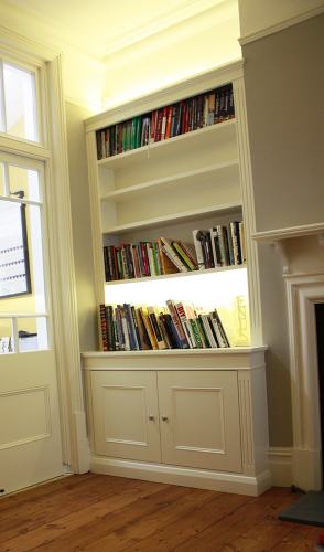 Alcove shelving with light