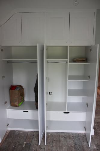 interior of the fitted wardrobe