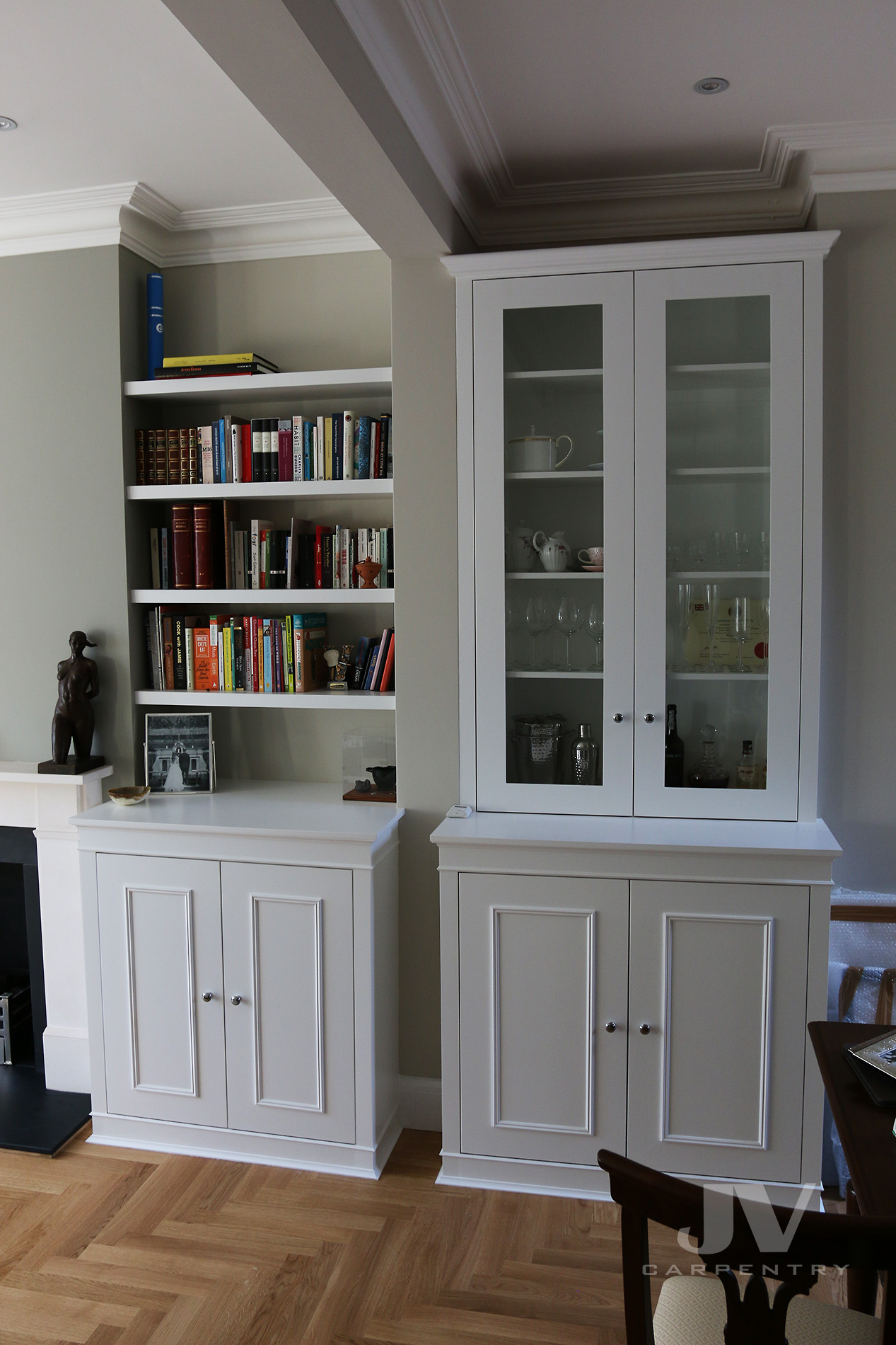 Fitted Alcove display unit and floating shelves -2