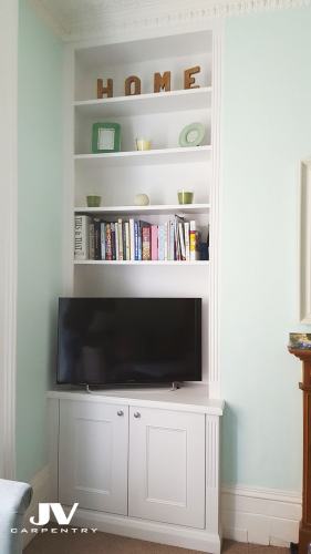 Fitted alcove shelves Acton