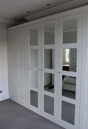 4 panel mirrored doors wardrobe