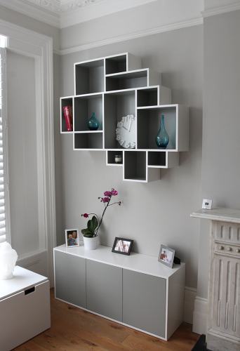 Modern fitted bookcase