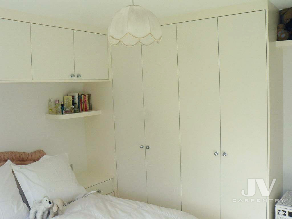 wardrobe with overhead storage and bedside tables-1