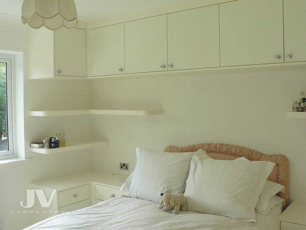 wardrobe with overhead storage and bedside tables-2