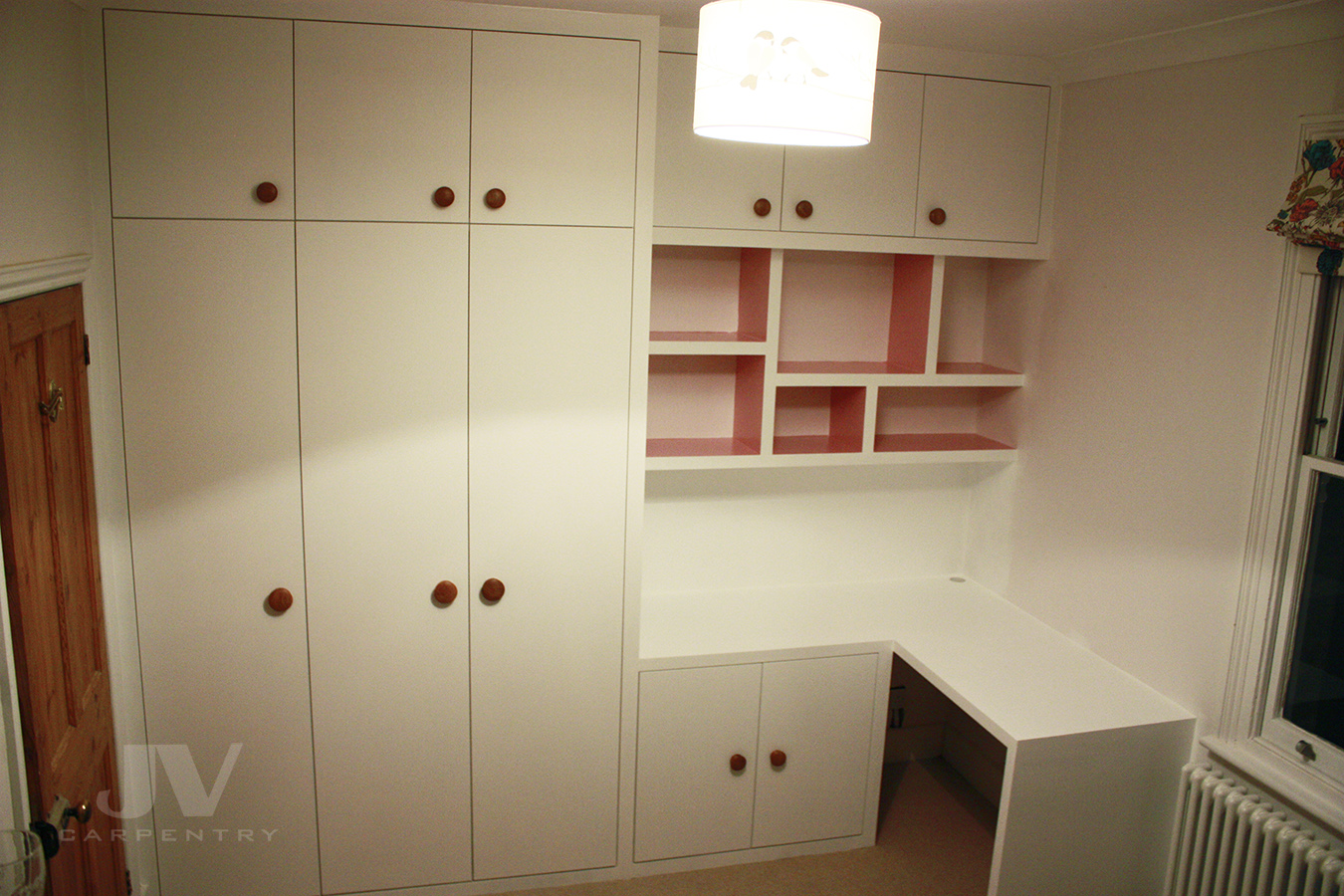 wardrobe with desk for small bedroom
